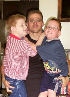 Dad and Boys, August 2001